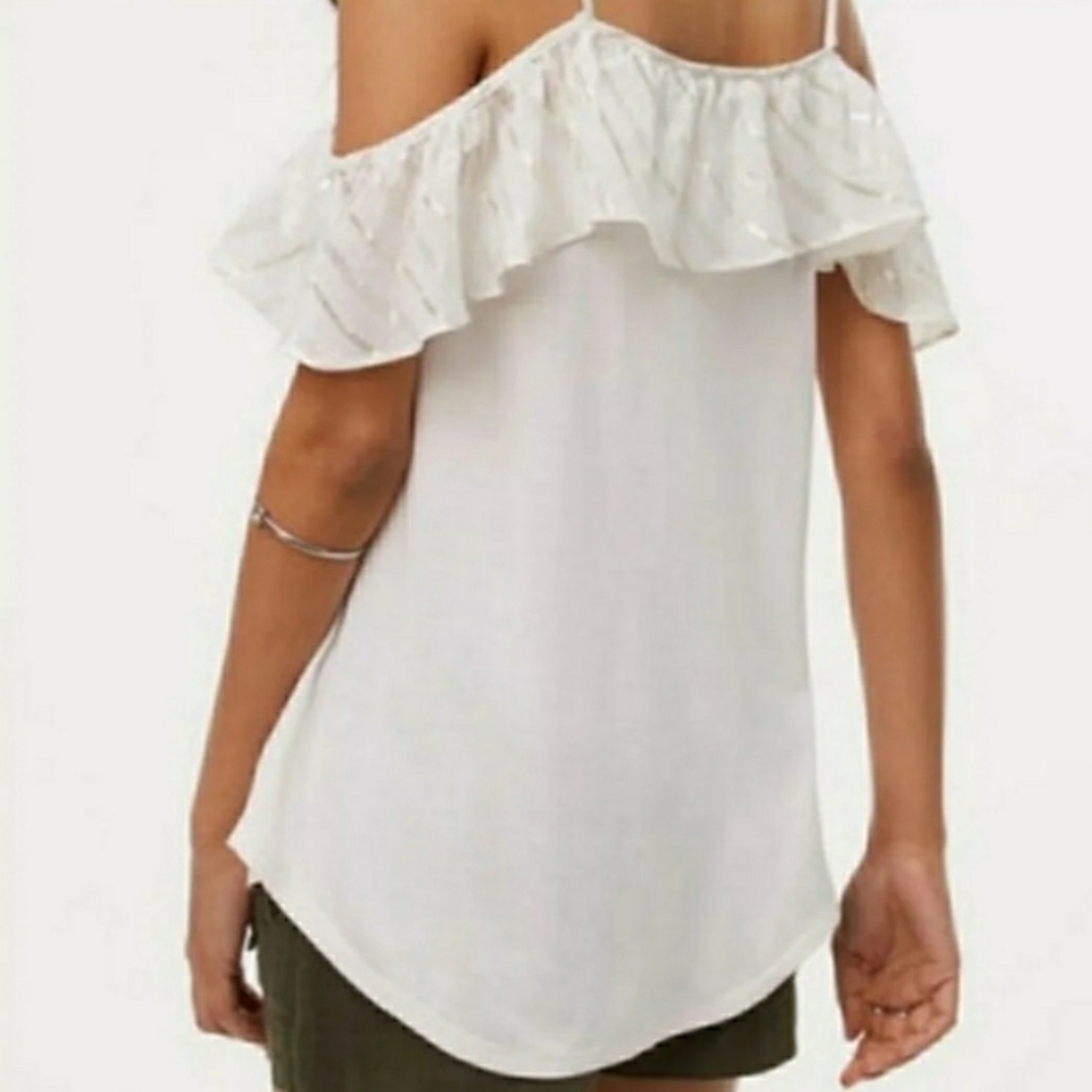 LOFT Ruffled Cold Shoulder Camisole - Picture 8 of 8